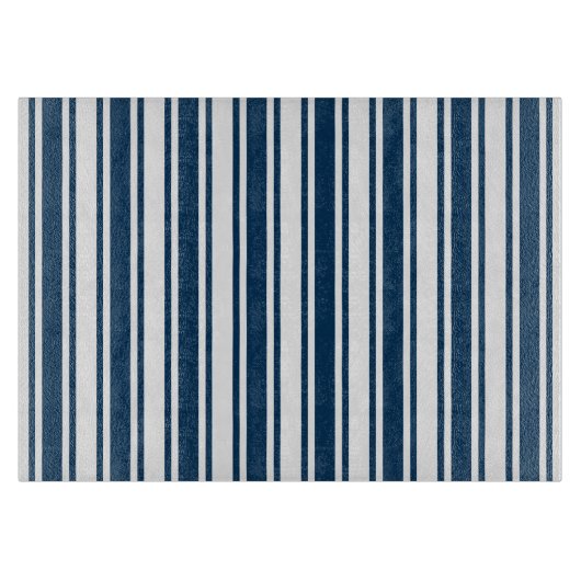 Blauwe en witte snoepjes strepen snijplank (Voorkant)