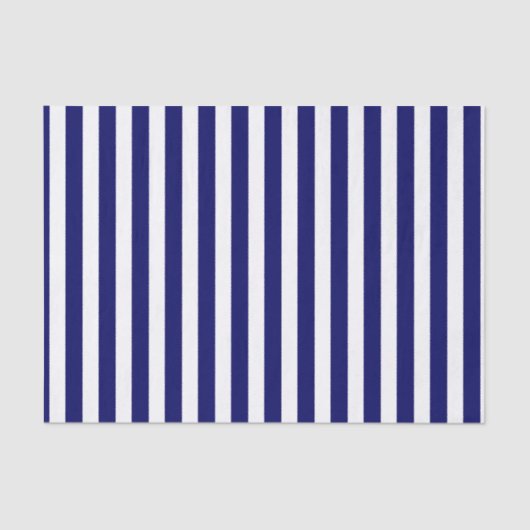 Blauwe en witte snoepjes strepen tissuepapier (Voorkant)