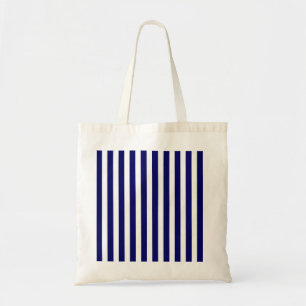 Blauwe en witte snoepjes strepen tote bag