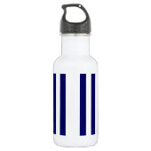 Blauwe en witte snoepjes strepen waterfles  (Achterkant)
