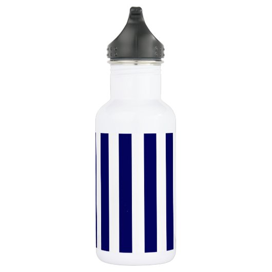 Blauwe en witte snoepjes strepen waterfles  (Rechts)