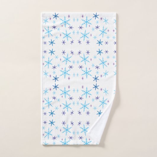 Blauwe en witte snowflake patroonhanddoeken bad handdoek (Handdoek)