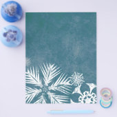 Blauwe en witte snowflakes kerst flyer (Enkel)