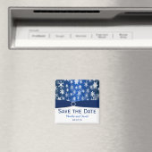 Blauwe en Witte Snowflakes sparen de Magnet van de (Insitu (Vaatwasser))