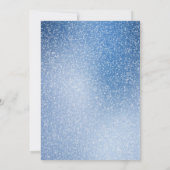 Blauwe en witte Speck, Housewarming Party Invite Aankondiging (Achterkant)