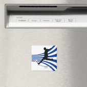 Blauwe en witte Speler van de Voetbal Magneet (Insitu (Vaatwasser))