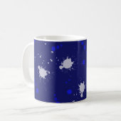 " blauwe en witte spleet " - design koffiemok (Voorkant links)