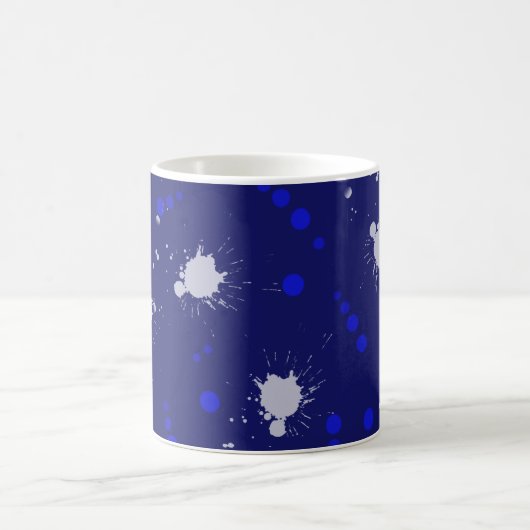 " blauwe en witte spleet " - design koffiemok (Center)