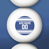 Blauwe en witte sport Jersey Pingpongbal