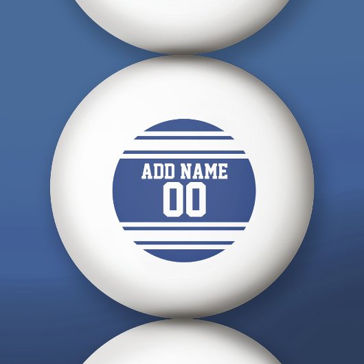 Blauwe en witte sport Jersey Pingpongbal
