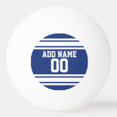 Blauwe en witte sport Jersey Pingpongbal (Voorkant)