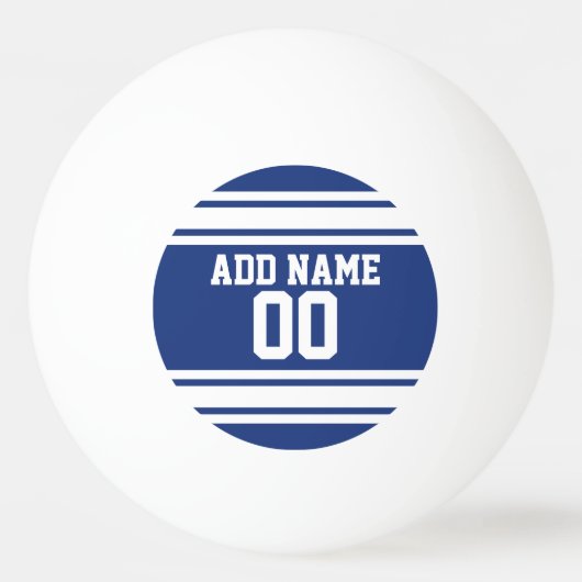 Blauwe en witte sport Jersey Pingpongbal (Voorkant)