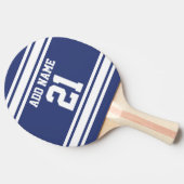Blauwe en witte sport Jersey Tafeltennisbatje (Zijkant)