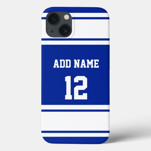 Blauwe en witte sportband Case-Mate iPhone case (Achterkant)