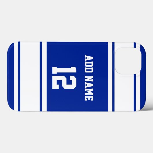 Blauwe en witte sportband Case-Mate iPhone case (Achterkant (horizontaal))