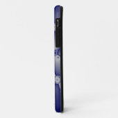blauwe en witte steenmozaïekifoon Case-Mate iPhone case (Achterkant/links)