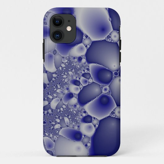 blauwe en witte steenmozaïekifoon Case-Mate iPhone case (Achterkant)