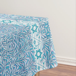 Blauwe en witte ster van David Border Tafelkleed