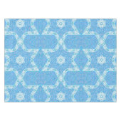 Blauwe en witte ster van David Border Tafelkleed (Voorkant (Horizontaal))