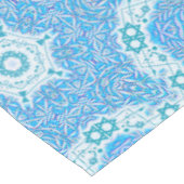 Blauwe en witte ster van David Border Tafelkleed (Gekanteld)