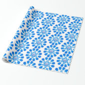 Blauwe en witte ster van David Hanukkah Cadeaupapier (Uitgerold)