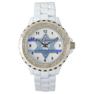 Blauwe en witte ster van David Horloge