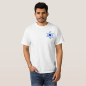 Blauwe en witte ster van David T-shirt (Voorkant volledig)