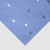 Blauwe en witte sterren gemengd tissuepapier (Detail)