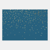 Blauwe en witte sterren inpakpapier vel (Voorkant 3)