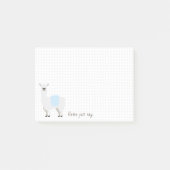Blauwe en witte stip Llama zeggen iets Post-it® Notes (Voorkant)