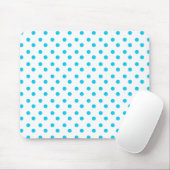 Blauwe en witte Stippen Mousepad Muismat (Met muis)