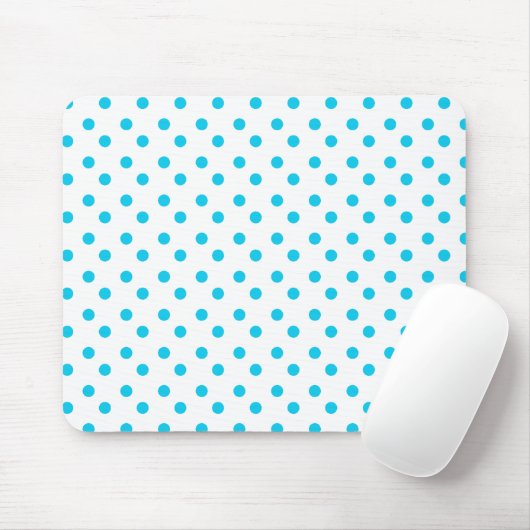 Blauwe en witte Stippen Mousepad Muismat (Met muis)