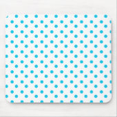 Blauwe en witte Stippen Mousepad Muismat (Voorkant)