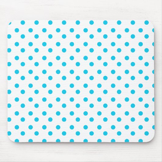 Blauwe en witte Stippen Mousepad Muismat (Voorkant)