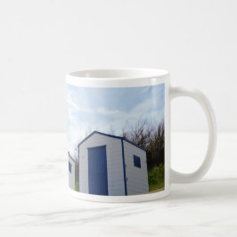 Blauwe En Witte Strandhuisjes Koffiemok