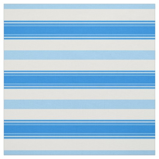 Blauwe en witte streep stof (Swatch)