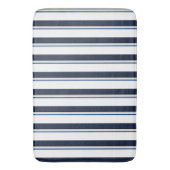 Blauwe en witte strepen badmat (Voorkant Verticaal)
