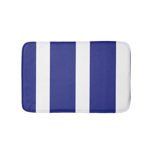 Blauwe en witte strepen badmat (Voorkant)