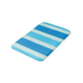 Blauwe en witte strepen badmat (Gekanteld)