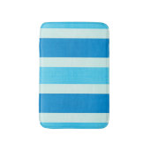 Blauwe en witte strepen badmat (Voorkant Verticaal)