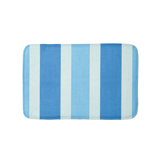 Blauwe en witte strepen badmat (Voorkant)