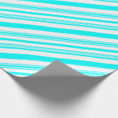 Blauwe en witte strepen cadeaupapier (Hoek)