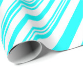 Blauwe en witte strepen cadeaupapier (Rol Hoek)