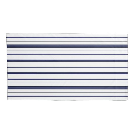 Blauwe en witte strepen - Donker Kussensloop (Achterkant-Rechts)