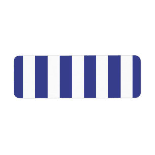 Blauwe en witte strepen etiket