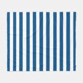 Blauwe en witte strepen fleece deken (Voorkant (Horizontaal))