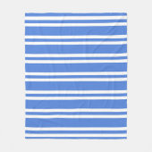 Blauwe en witte strepen fleece deken (Voorkant)