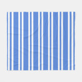 Blauwe en witte strepen fleece deken (Voorkant (Horizontaal))