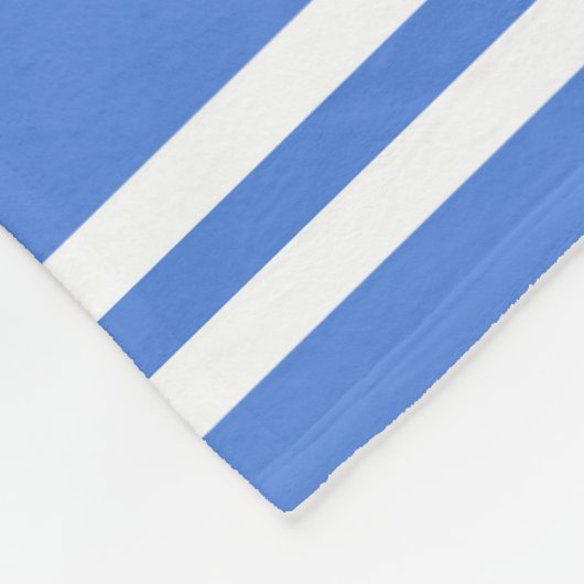 Blauwe en witte strepen fleece deken (Hoek)