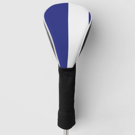 Blauwe en witte strepen golfheadcover (Voorkant)